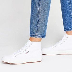 Superga Women's White 2795 Cotu High Top Classic Sneakers
